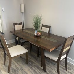 Dinette set with 4 matching chairs