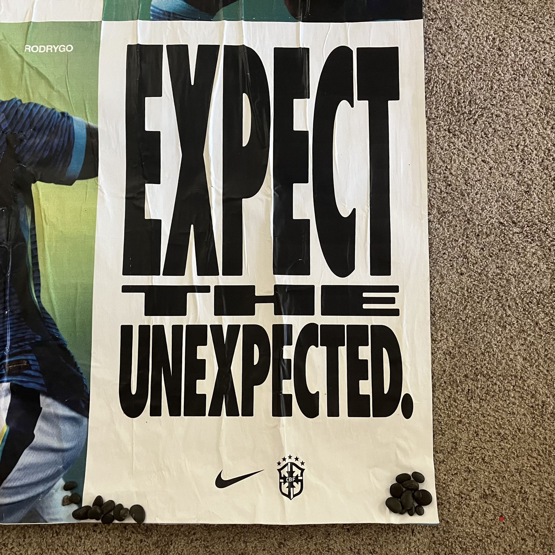 Vintage Nike Football Soccer Poster 90's CBF Brazilian Football