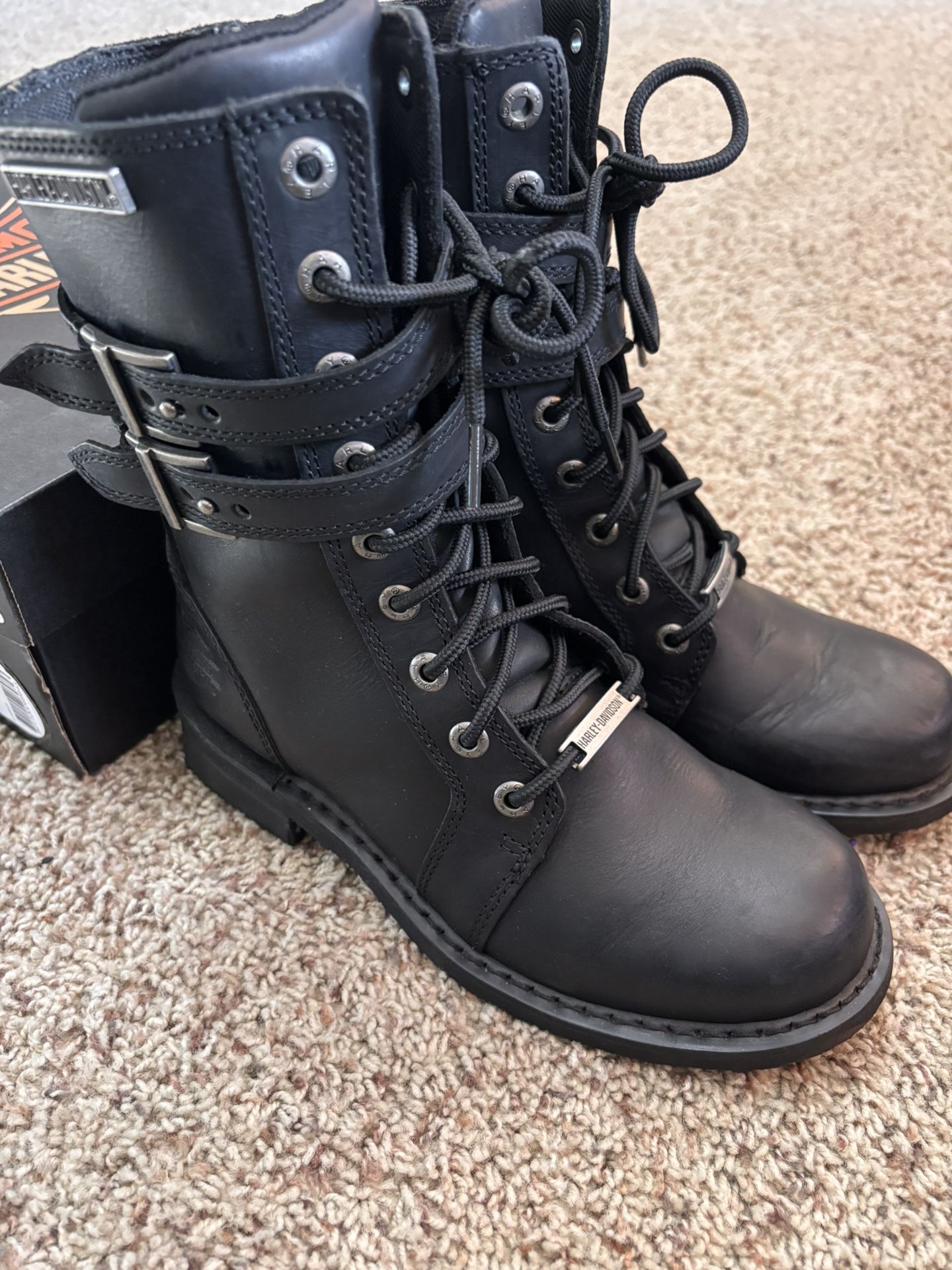 Harley Davidson Women’s Leather Boots Size 8