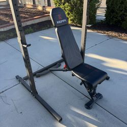 Squat Rack Bench Press Adjustable Weight Bench 