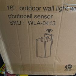 16 Inch Outdoor Wall Light With Photo Cell Sensor