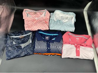 Lot of 5 Puma Izod Golf Shirts Mens XL Polo Performance Athletic Name Brand