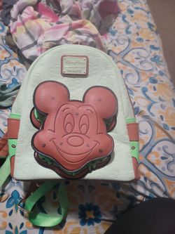 Loungefly Mickey Mouse Sandwich Backpack Chocolate Mint Disney Paris New