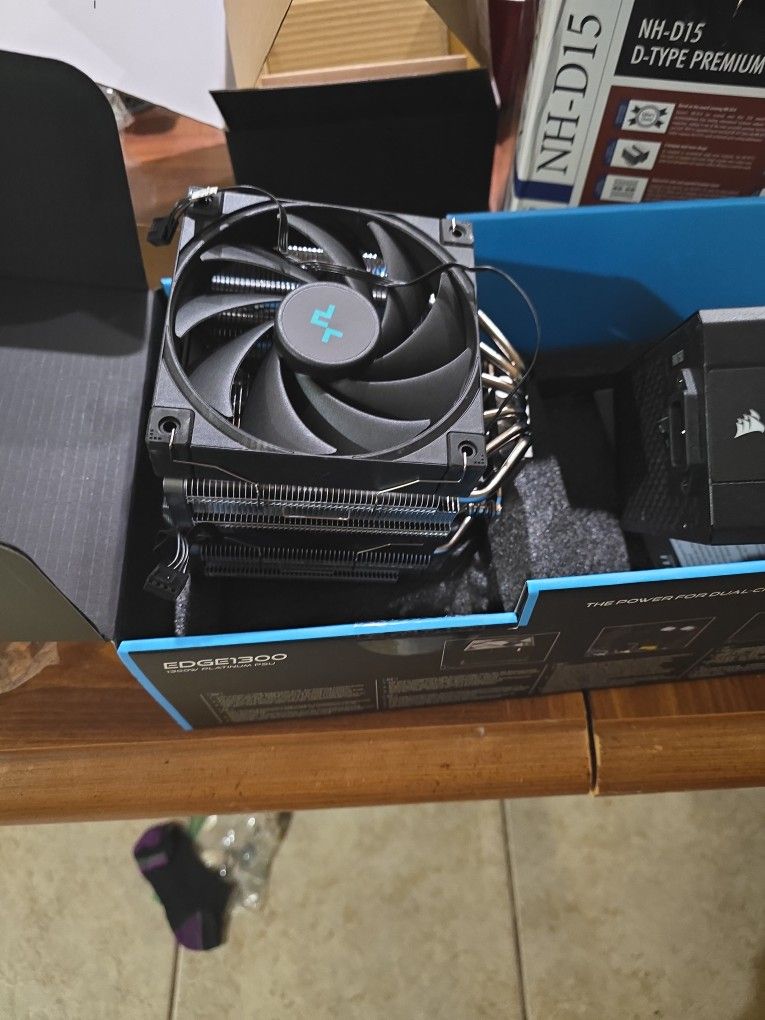 Computer Power Supply And Cpu Air Cooler