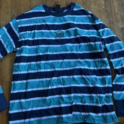 Striped long sleeved oversized tee shirt size medium 