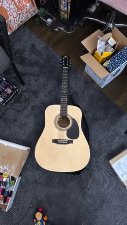 Acoustic guitar with picks