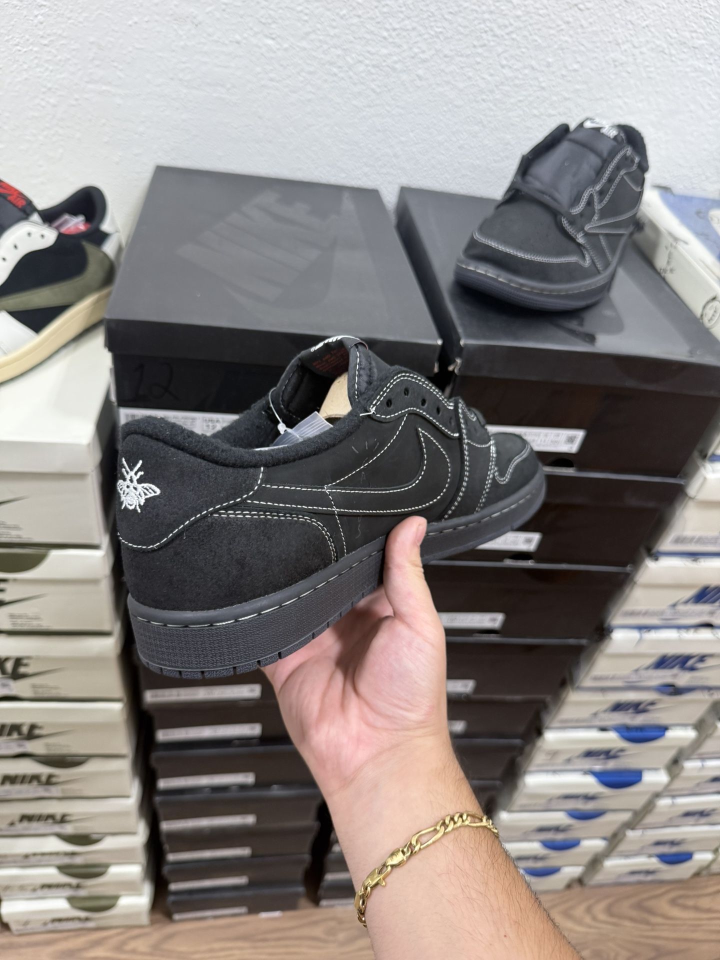 Aj1 low Nike Air Jordan 1 Low Travis Scott Black Phantom Size 7 