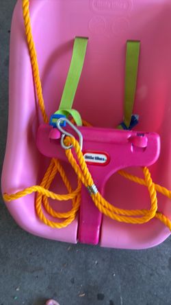 Pink baby swing