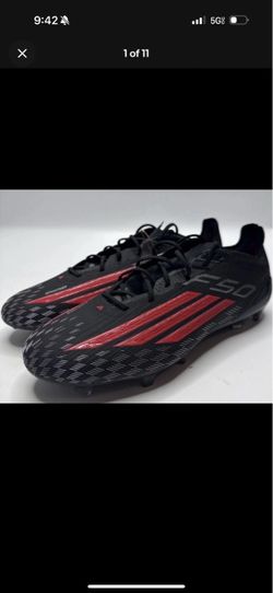 Adidas F50 Elite FG Black Red Men’s Soccer Cleats (JS4157) Size 4 New, No Box