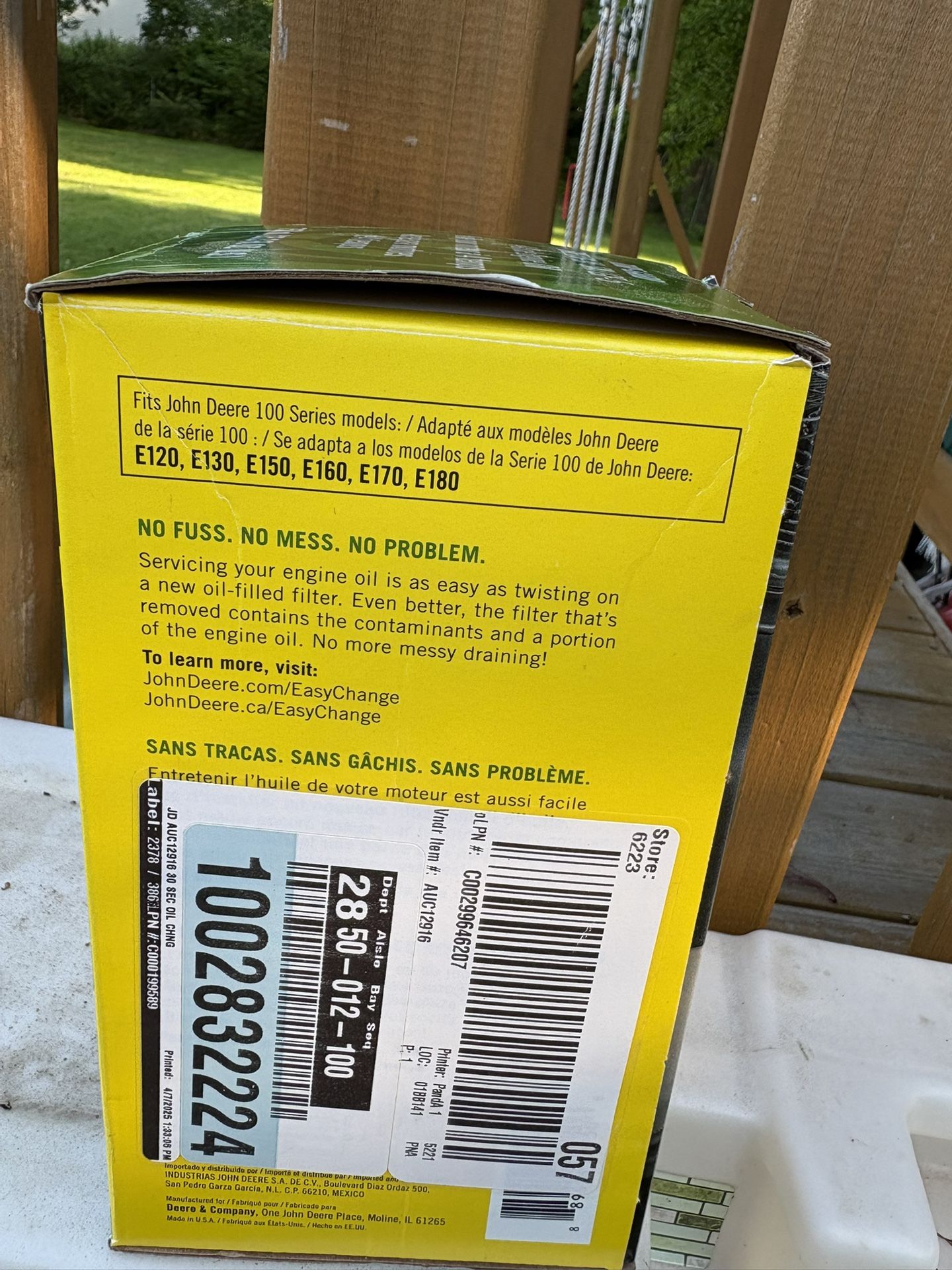 John Deere Oil Filter