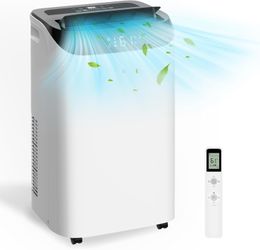 12,000 BTU Portable Air Conditioner Cools Up to 500 Sq.Ft, 3-IN-1 Energy Efficient Portable AC Unit with Remote Control & Installation Kits for Large 