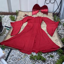 Adults costumes dress Sz. XL red devil wings devilish