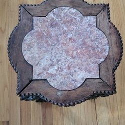 Beautiful Vintage Table (H 18'×L 15'5") marble desktop