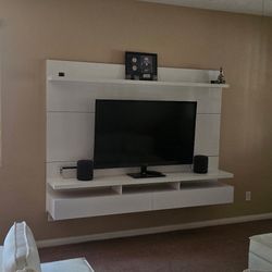 Floating TV Stand With Wall Mount And TV Mount 