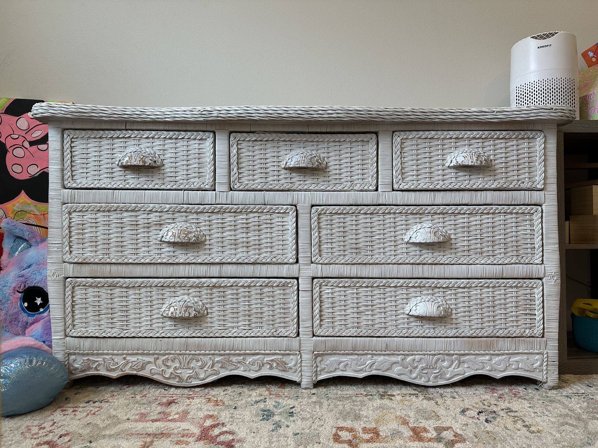 Large White Wicker Dresser for Sale in Midway City, CA OfferUp