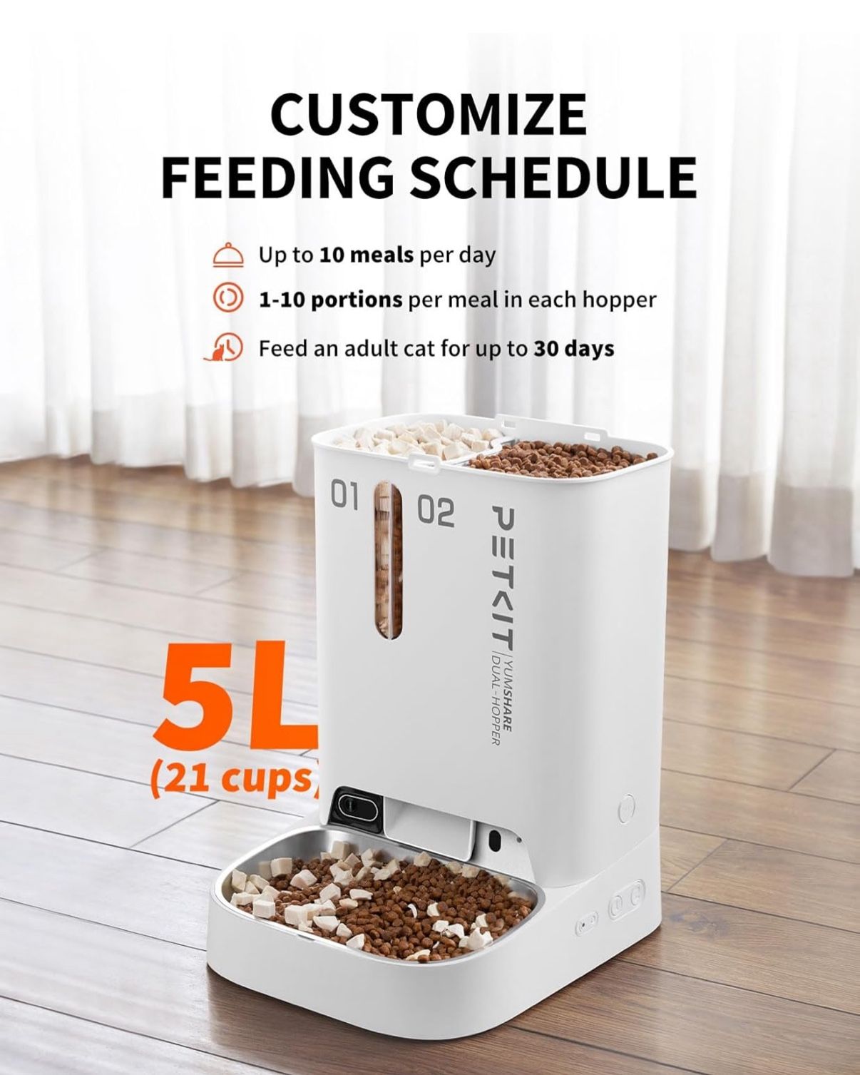 Automatic Cat / Dog Feeder with Camera PETKIT