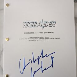 Christopher Lambert Autographed Highlander 2: The Quickening With COA 