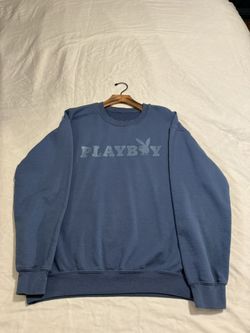 Blue Playboy Pullover Crewneck Sweatshirt
