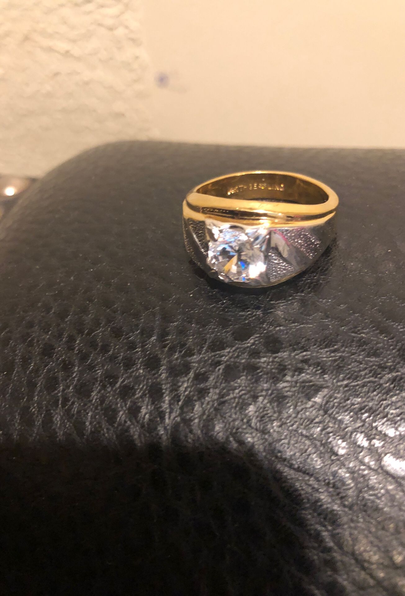 14k gold plated diamond ring