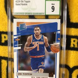 Obi Toppin Rookie Card CSG 9 229 PSA SGC