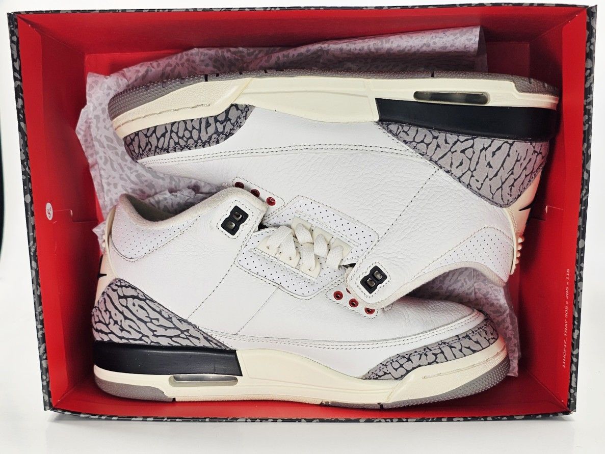 Nike Air Jordan 3 Retro GS White Cement Reimagined DM0967 100 Size 7Y