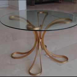 high-end french glass and painted center table