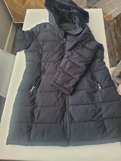 Andrew Marc Long Puffer Coat with Hood