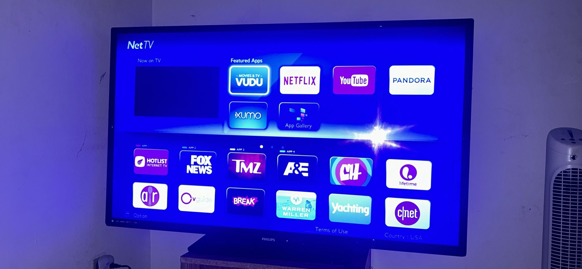 Philips 55” flat screen Smart Tv