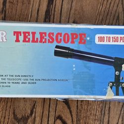 New Vintage Sears Refractor Telescope 100 To 150 Power