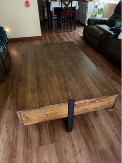 Large wood coffee table