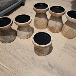 Wood Candle Holders