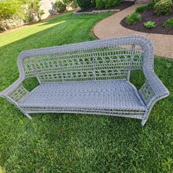 *** RESIN WICKER PATIO BENCH ***