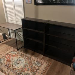 Bookshelves and Desk Set