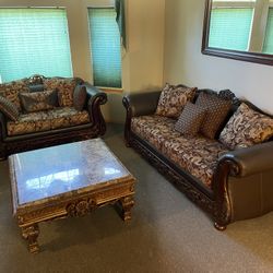 Furniture Set - Sofa, Loveseat, Console Table, & Coffee Table