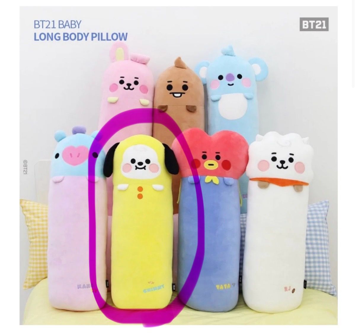 BT21 Baby Chimmy Body Pillow