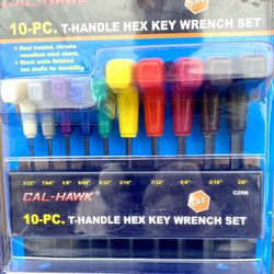 HEX KEY WRENCH SET 10 Piece T- Handle