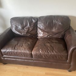 Brown Leather Couch