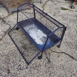 Wire animal cage on wheels$30 35WX35L at 23h$30
