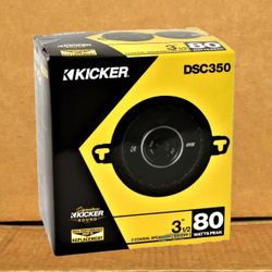 Kicker 43DSC3504 Car Speakers 3 1/2" Pair 2-Way Coaxial Speaker System 80 Watts 🚨 Payment Options Available 🚨 No Credit Needed 🚨