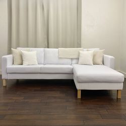 Delivery - Reupholstered Pearl White KARLSTAD Sofa