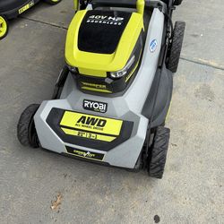 Ryobi AWD 21 " self propelled lawn mower 40v