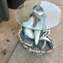 Vintage Dolphin End Table 