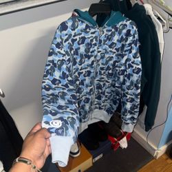 BAPE Big ABC Camo Shark Wide Full Zip Double Hoodie