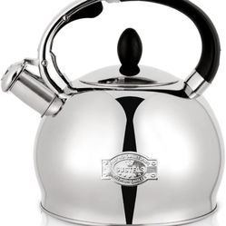 SUSTEAS Stove Top Whistling Tea Kettle-Surgical Stainless