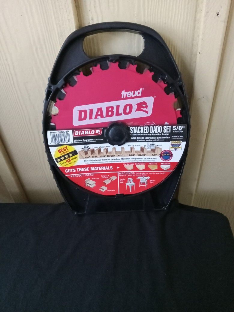 DIABLO- STACKED DADO SET 5/8" ARBOR