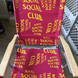 Anti Social Club Fold Up Chair Brand New 100 Percent Authentic 