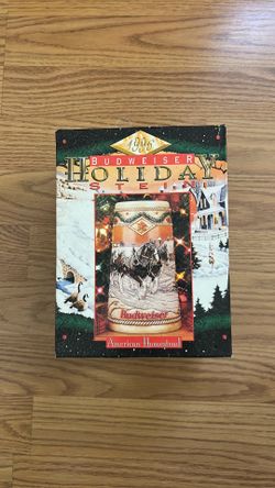 Budweiser holiday stein