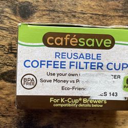 Cafesave- Reusable Cofre Filter Cups- 6count 