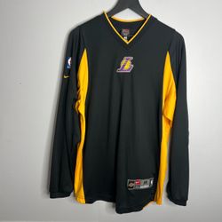 Vintage Y2K Los Angeles Lakers Warm Up Shooting Jersey Mens Medium Black Nike
