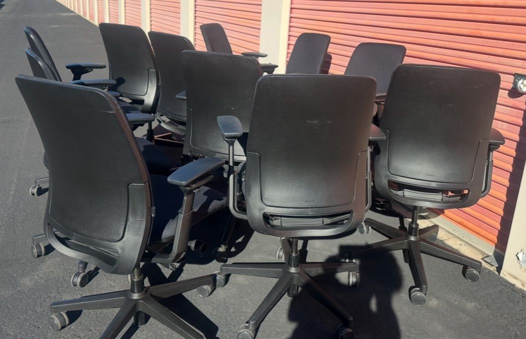 Steelcase Amia Black Confrence Office Chairs Fully Loaded Qty 15+
